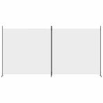 2-Panel Room Divider White 348x180 cm Fabric