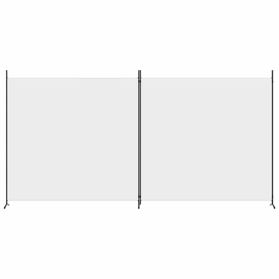 2-Panel Room Divider White 348x180 cm Fabric