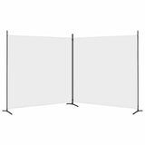 2-Panel Room Divider White 348x180 cm Fabric