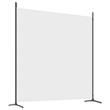 2-Panel Room Divider White 348x180 cm Fabric - Rear View