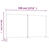 2-Panel Room Divider Brown 348x180 cm Fabric - Low Angle