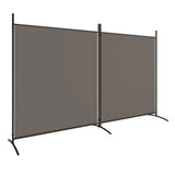 2-Panel Room Divider Anthracite 348x180 cm Fabric - Front View