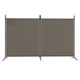 2-Panel Room Divider Anthracite 348x180 cm Fabric