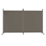 2-Panel Room Divider Anthracite 348x180 cm Fabric