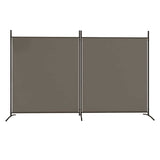 2-Panel Room Divider Anthracite 348x180 cm Fabric - Side View