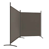 2-Panel Room Divider Anthracite 348x180 cm Fabric - Top-Down View