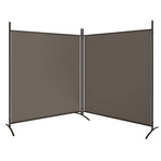 2-Panel Room Divider Anthracite 348x180 cm Fabric