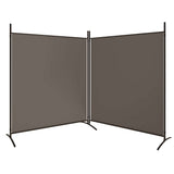 2-Panel Room Divider Anthracite 348x180 cm Fabric - 45-Degree Angle