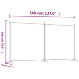 2-Panel Room Divider Anthracite 348x180 cm Fabric - Low Angle