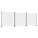 3-Panel Room Divider White 525x180 cm Fabric