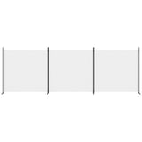 3-Panel Room Divider White 525x180 cm Fabric