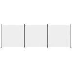 3-Panel Room Divider White 525x180 cm Fabric