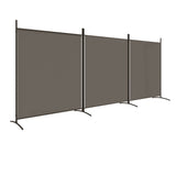 3-Panel Room Divider Anthracite 525x180 cm Fabric - Front View
