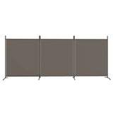 3-Panel Room Divider Anthracite 525x180 cm Fabric - Side View