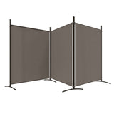 3-Panel Room Divider Anthracite 525x180 cm Fabric - Top-Down View