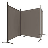 3-Panel Room Divider Anthracite 525x180 cm Fabric - 45-Degree Angle