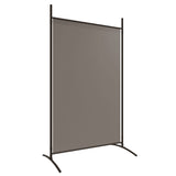 3-Panel Room Divider Anthracite 525x180 cm Fabric - Rear View