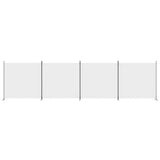 4-Panel Room Divider White 698x180 cm Fabric