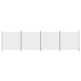 4-Panel Room Divider White 698x180 cm Fabric - Side View