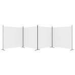 4-Panel Room Divider White 698x180 cm Fabric