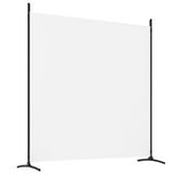 4-Panel Room Divider White 698x180 cm Fabric - Rear View