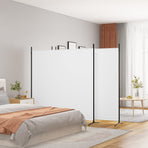 4-Panel Room Divider White 698x180 cm Fabric