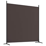 4-Panel Room Divider Brown 698x180 cm Fabric - 45-Degree Angle