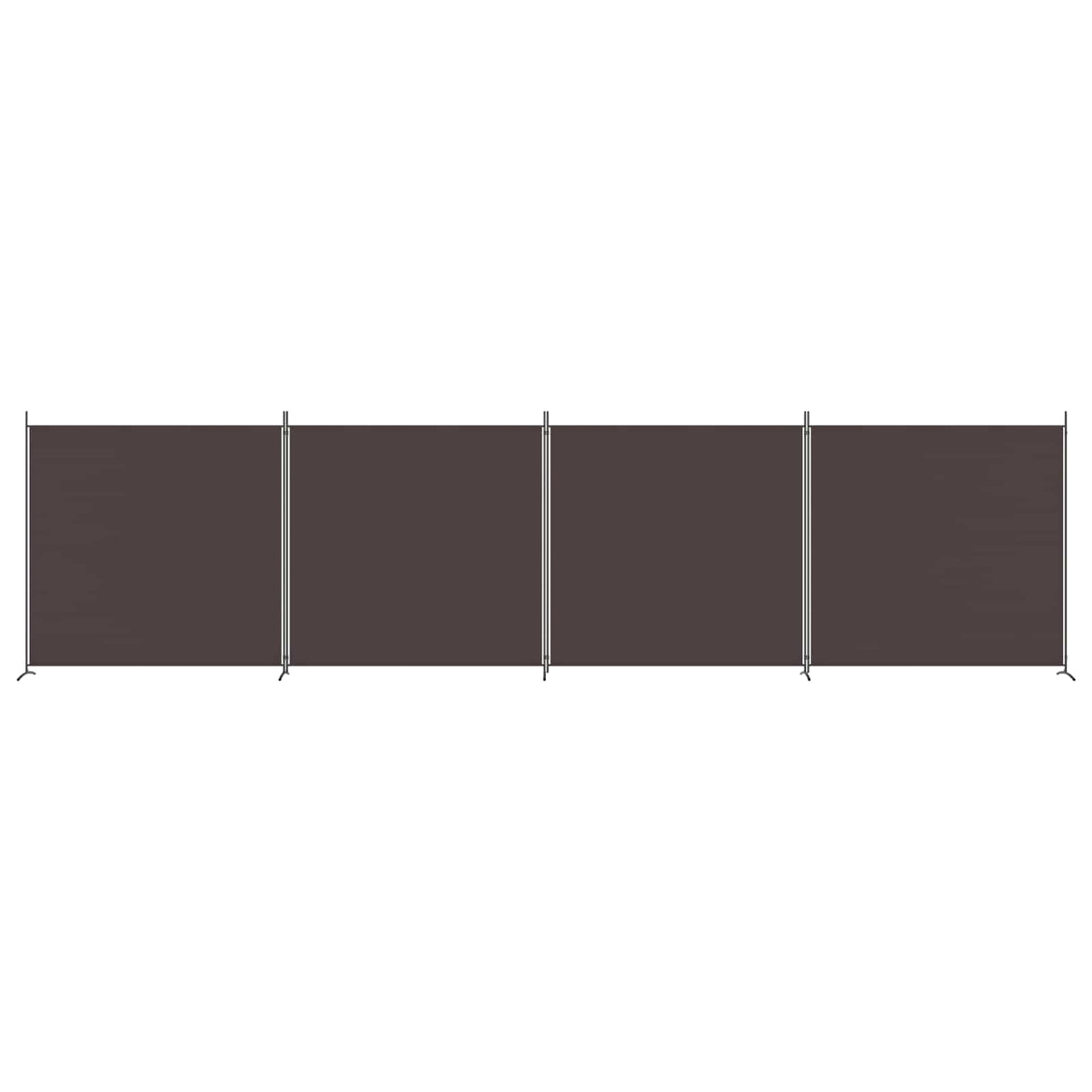 4-Panel Room Divider Brown 698x180 cm Fabric