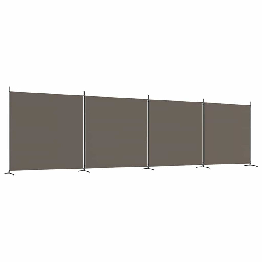 4-Panel Room Divider Anthracite 698x180 cm Fabric