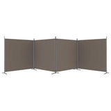 4-Panel Room Divider Anthracite 698x180 cm Fabric - Side View
