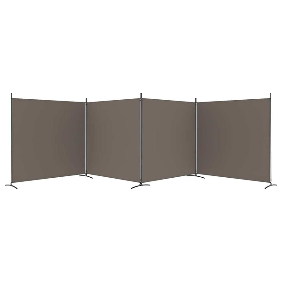 4-Panel Room Divider Anthracite 698x180 cm Fabric