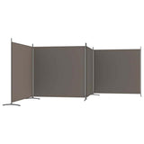 4-Panel Room Divider Anthracite 698x180 cm Fabric - Top-Down View