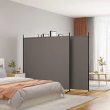 4-Panel Room Divider Anthracite 698x180 cm Fabric