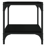 TV Cabinet Black 40x33x41 cm Engineered Wood and Steel - 45-Degree Angle