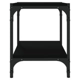 TV Cabinet Black 40x33x41 cm Engineered Wood and Steel - Rear View