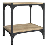 TV Cabinet Sonoma Oak 40x33x41 cm Engineered Wood and Steel - Front View