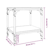 TV Cabinet Smoked Oak 40x33x41 cm Engineered Wood and Steel