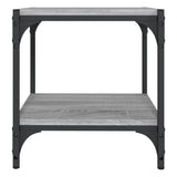 TV Cabinet Grey Sonoma 40x33x41 cm Engineered Wood and Steel - 45-Degree Angle