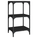 Book Cabinet Black 40x33x70.5 cm Engineered Wood and Steel - Front View