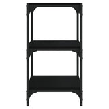 Book Cabinet Black 40x33x70.5 cm Engineered Wood and Steel - 45-Degree Angle
