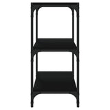 Book Cabinet Black 40x33x70.5 cm Engineered Wood and Steel - Rear View