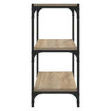 Book Cabinet Sonoma Oak 40x33x70.5 cm Engineered Wood and Steel - Rear View