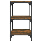 Book Cabinet Smoked Oak 40x33x70.5 cm Engineered Wood and Steel