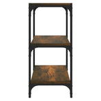 Book Cabinet Smoked Oak 40x33x70.5 cm Engineered Wood and Steel