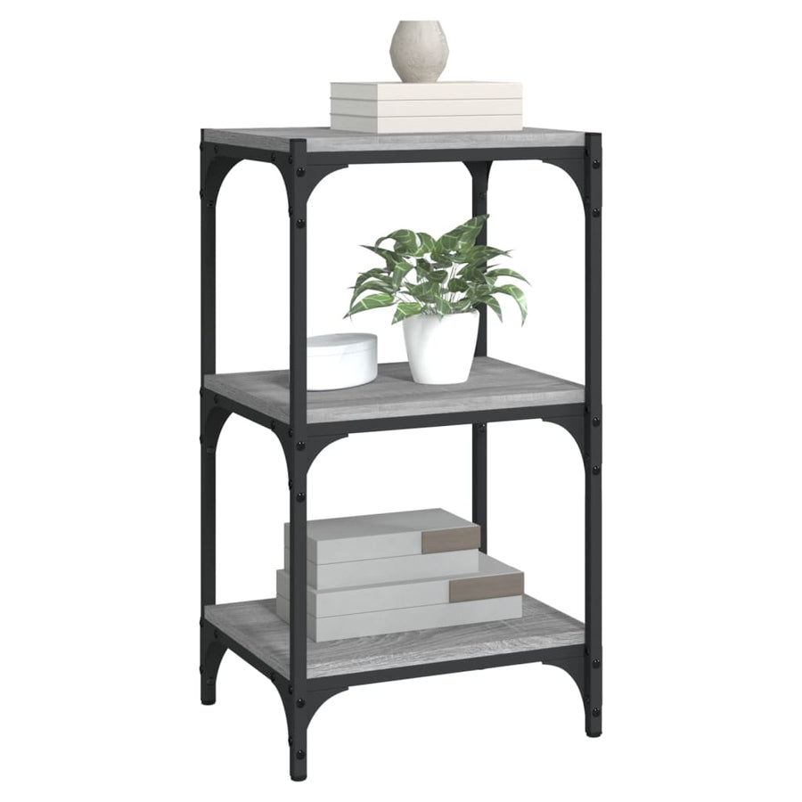 Book Cabinet Grey Sonoma 40x33x70.5cm Engineered Wood and Steel