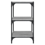 Book Cabinet Grey Sonoma 40x33x70.5 cm Engineered Wood and Steel - 45-Degree Angle
