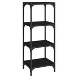 Book Cabinet Black 40x33x100 cm Engineered Wood and Steel - Front View
