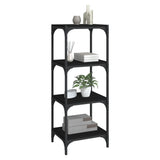 Book Cabinet Black 40x33x100 cm Engineered Wood and Steel - Top-Down View