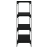 Book Cabinet Black 40x33x100 cm Engineered Wood and Steel - Rear View