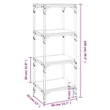 Book Cabinet Black 40x33x100 cm Engineered Wood and Steel - Extra Image